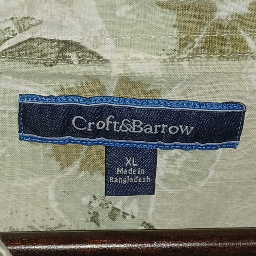 Croft & Barrow Green Hawaiian Shirt Men’s Size XL - Picture 3 of 3